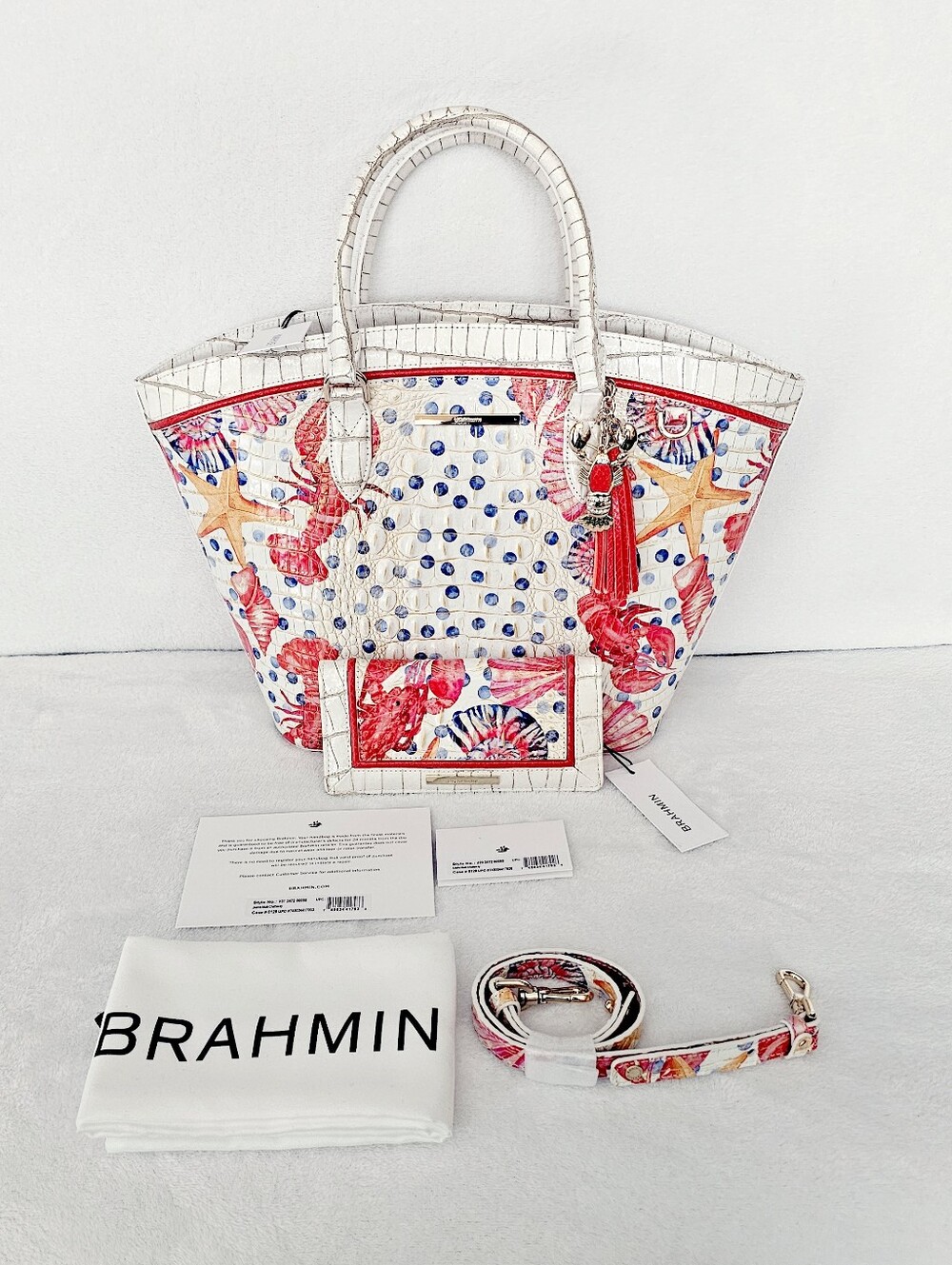 NEW Brahmin MULTI CHATTAWAY Jeanne w/Adelle Wallet